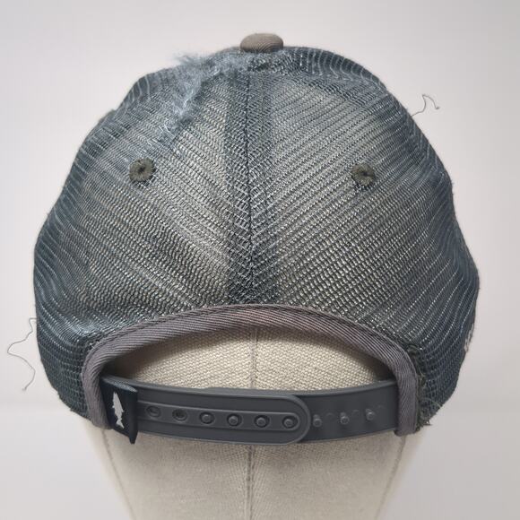 Westslope Cutthroat Patch Snapback Trucker Hat Gray One Size Mesh Back - Picture 5 of 9